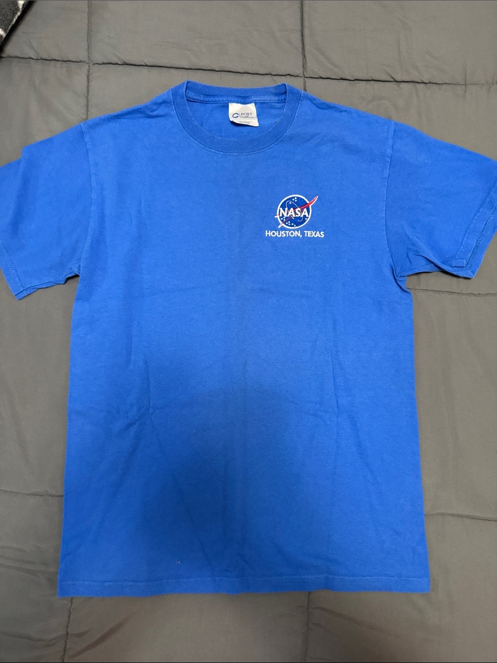 Port and Company Blue NASA Houston Short Sleeve Tee